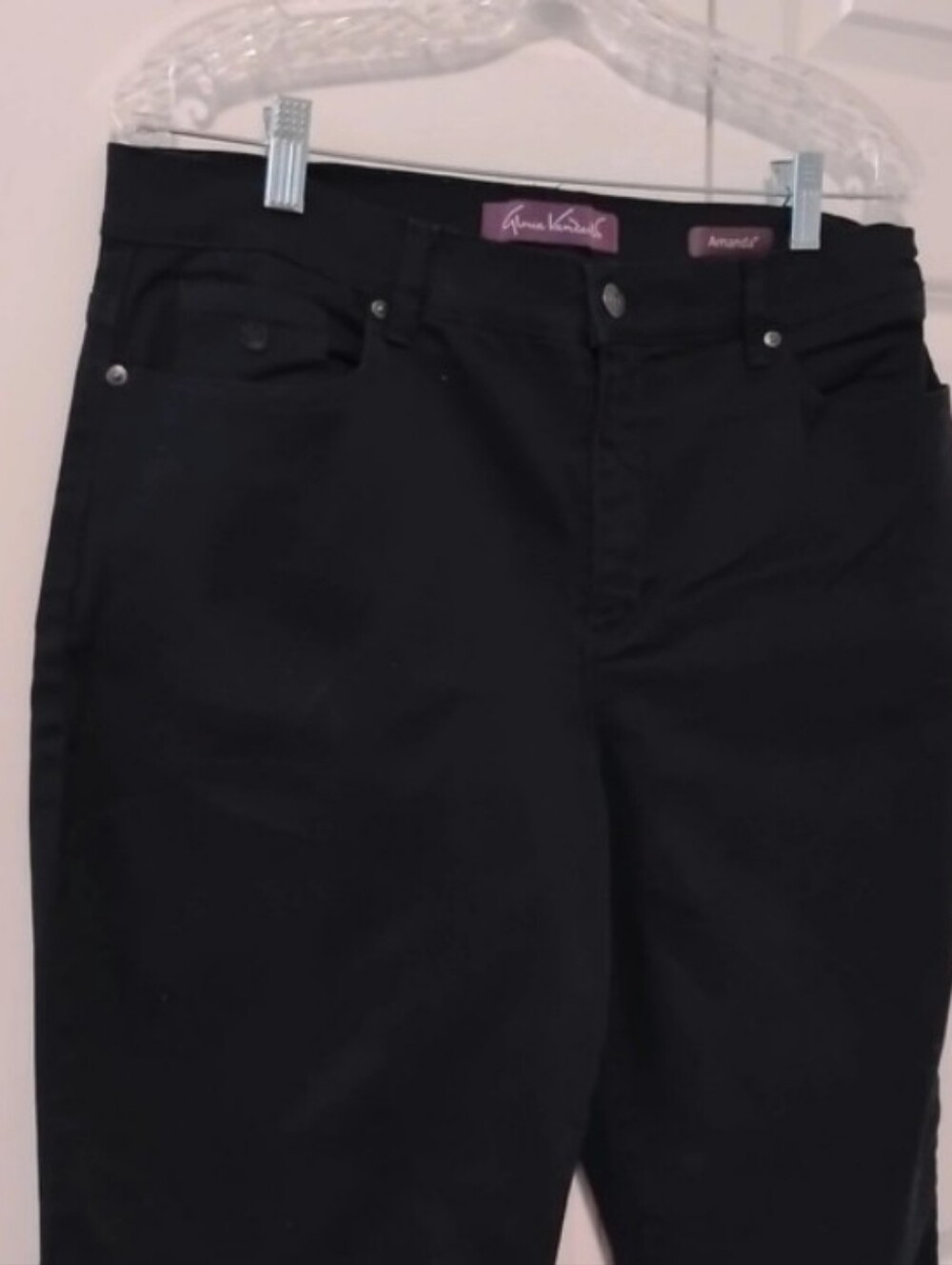 Gloria Vanderbilt 'Amanda' black ladies jeans size 16 - Picture 2 of 8